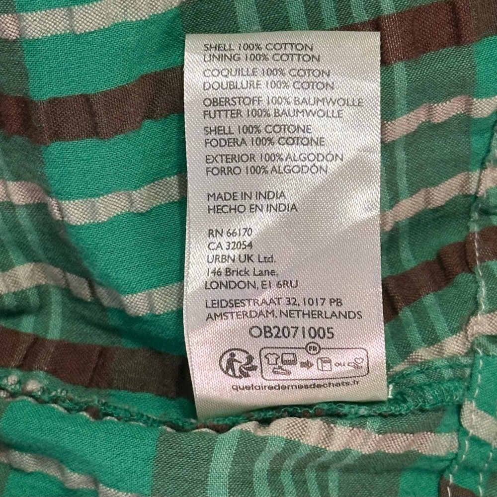 NWT Free People Tulie Plaid Midi Dress M - MSRP $168 Green Jade Combo - Picture 14 of 14